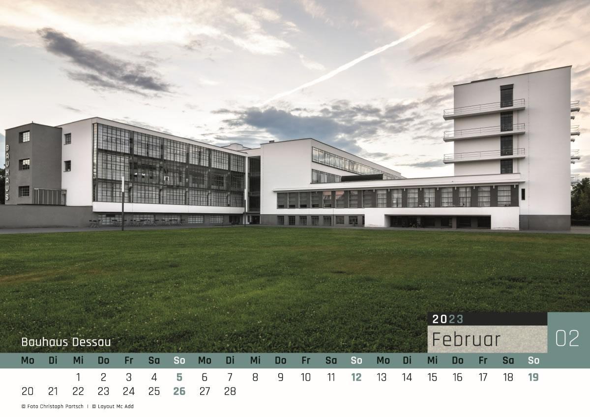 Kalender A3 - Bauhausbauten in Dessau - 2023