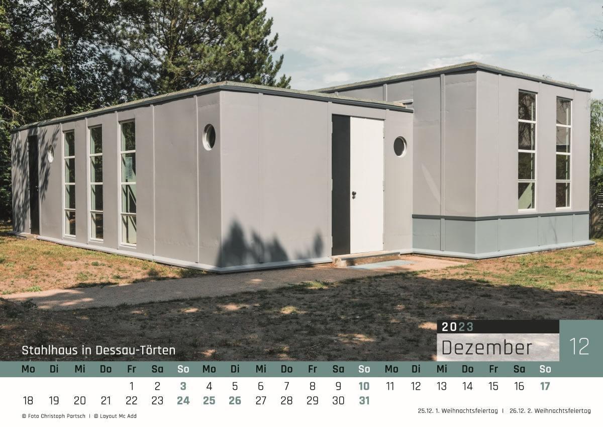 Kalender A3 - Bauhausbauten in Dessau - 2023