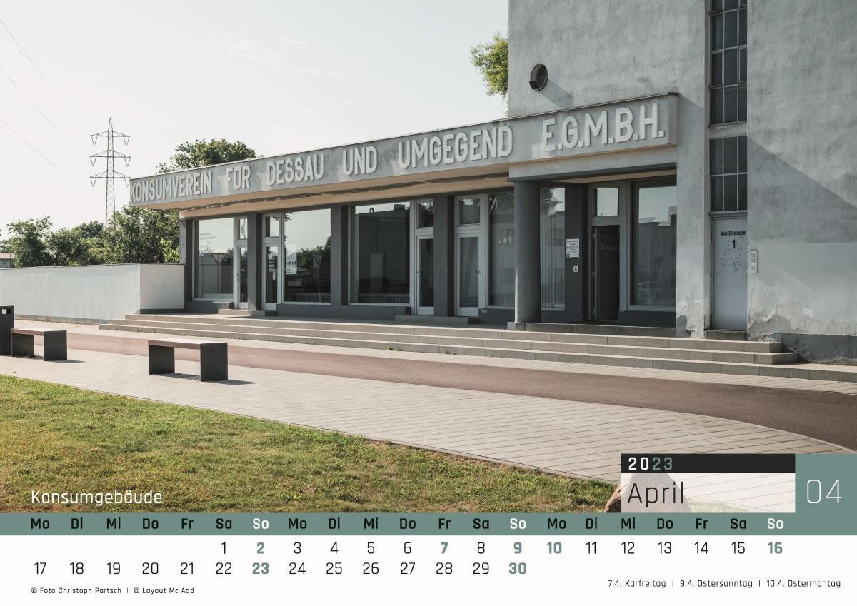Kalender A5 - Bauhausbauten in Dessau - 2023