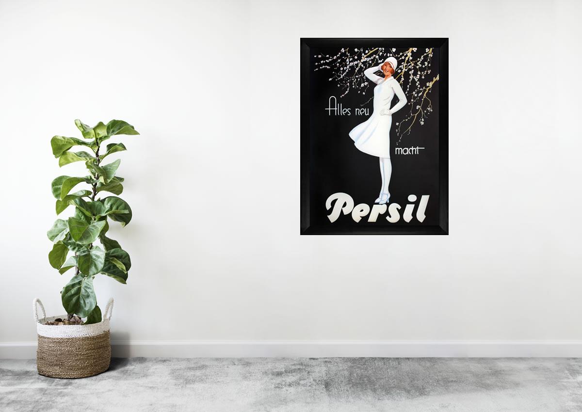Plakat Persil mit Bilderrahmen, schwarz